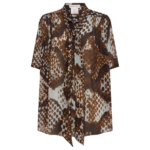 Shona Joy Maia Sheer Scarf Shirt With Tie - Tops - Australian Luxury Eventwear at Luxury Shoes 