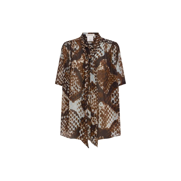 Shona Joy Maia Sheer Scarf Shirt With Tie - Tops - Australian Luxury Eventwear at Luxury Shoes 