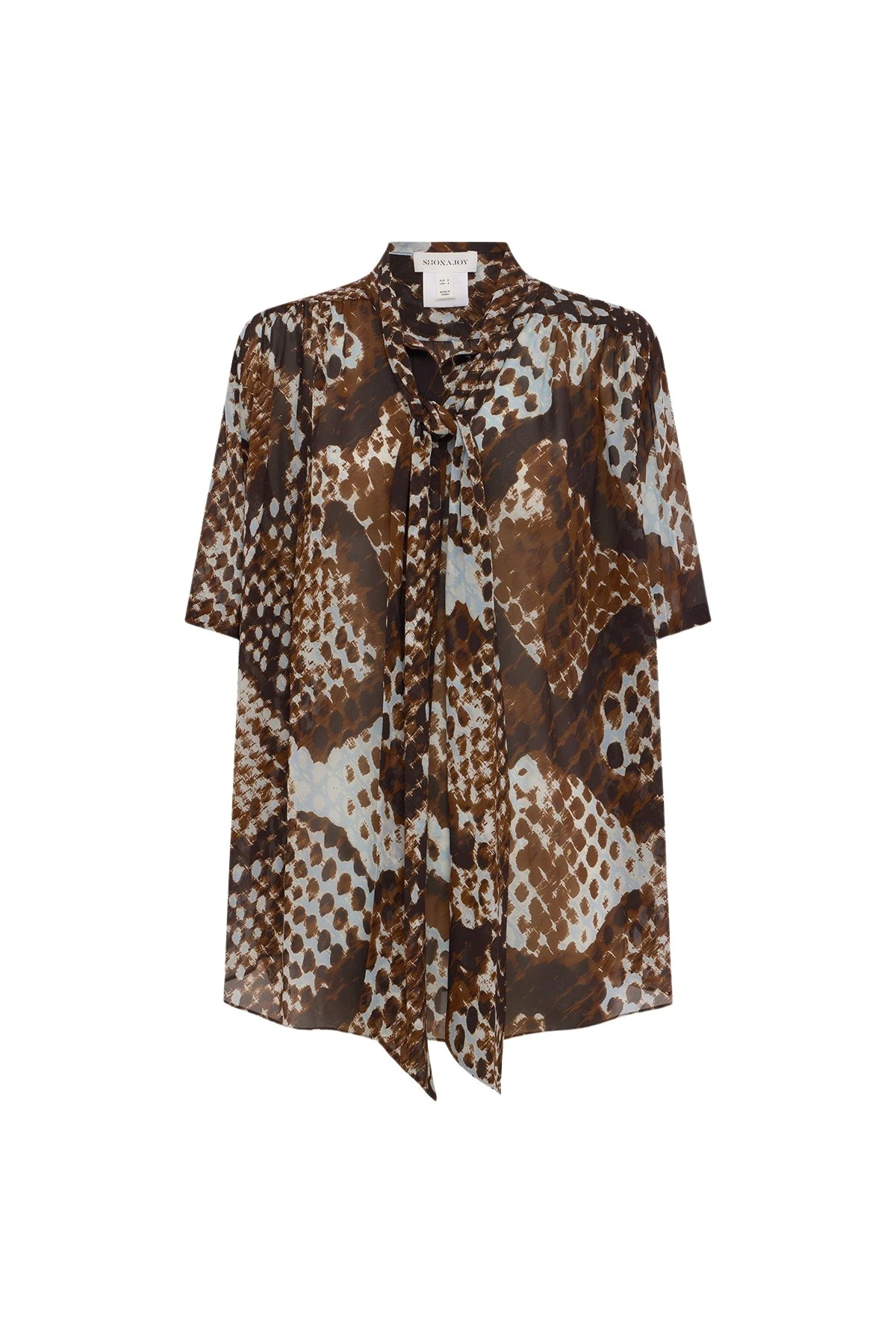 Shona-Joy-Maia-Sheer-Scarf-Shirt-With-Tie-coveti13713_nobg Shona Joy Maia Sheer Scarf Shirt With Tie