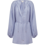Shona Joy Marlowe Linen Blend Mini Dress - Chambray - Dresses - Australian Luxury Eventwear at Luxury Shoes 