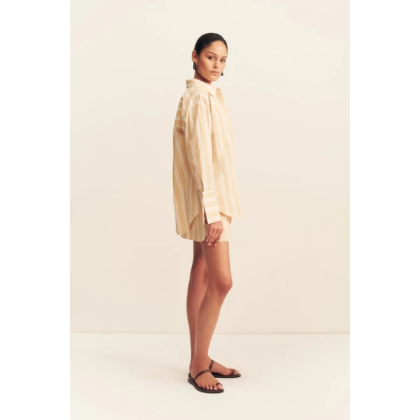 Shona Joy Omri Cotton Oversized Shirt - Tops - Australian Luxury Eventwear at Luxury Shoes 