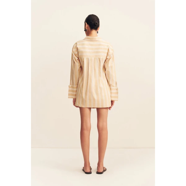 Shona Joy Omri Cotton Oversized Shirt - Tops - Australian Luxury Eventwear at Luxury Shoes 