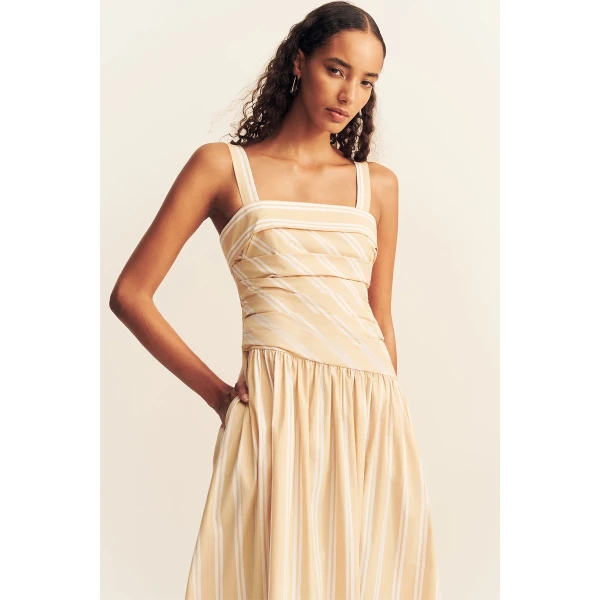 Shona Joy Omri Cotton Square Neck Maxi Dress - Dresses - Australian Luxury Eventwear at Luxury Shoes 