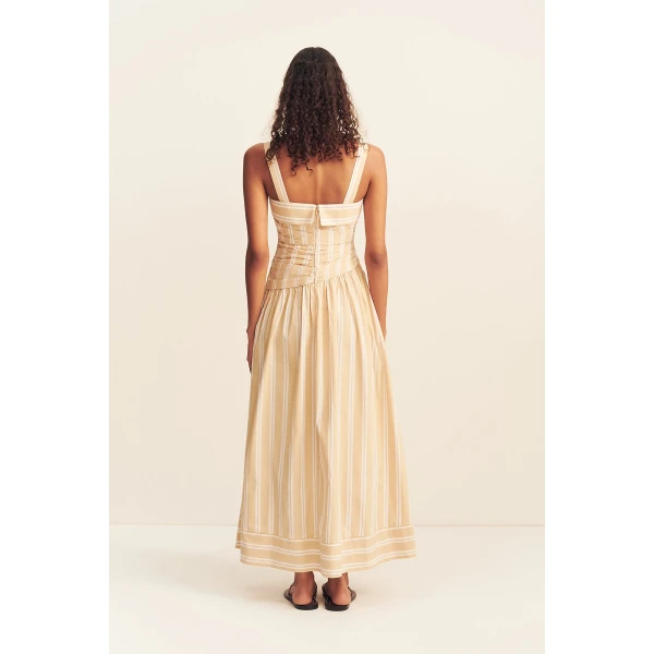 Shona Joy Omri Cotton Square Neck Maxi Dress - Dresses - Australian Luxury Eventwear at Luxury Shoes 