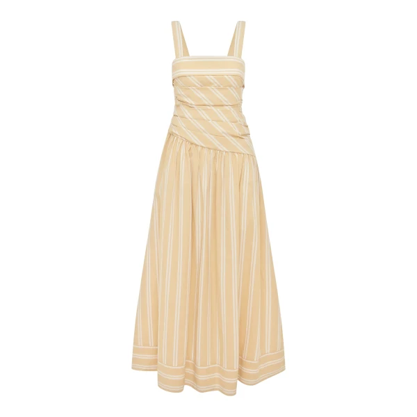 Shona Joy Omri Cotton Square Neck Maxi Dress - Dresses - Australian Luxury Eventwear at Luxury Shoes 