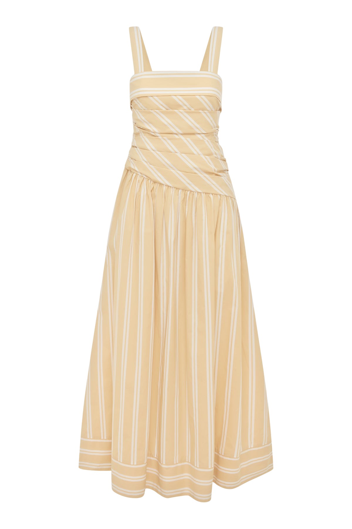 Shona Joy Omri Cotton Square Neck Maxi Dress