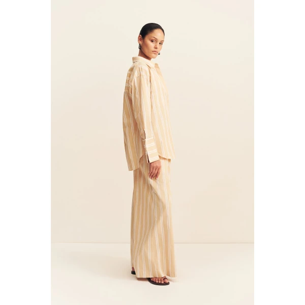 Shona Joy Omri Cotton Wide Leg Pant - Pants - Australian Luxury Eventwear at Luxury Shoes 