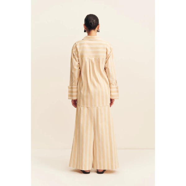 Shona Joy Omri Cotton Wide Leg Pant - Pants - Australian Luxury Eventwear at Luxury Shoes 