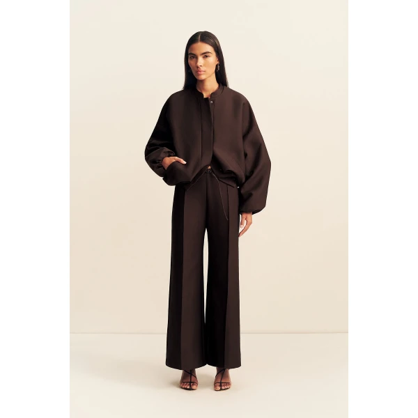 Shona Joy Otis Bomber Jacket - Ristretto - Jackets - Australian Luxury Eventwear at Luxury Shoes 