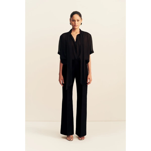 Shona Joy Otis Fitted Pant - Black - Pants - Australian Luxury Eventwear at Luxury Shoes 