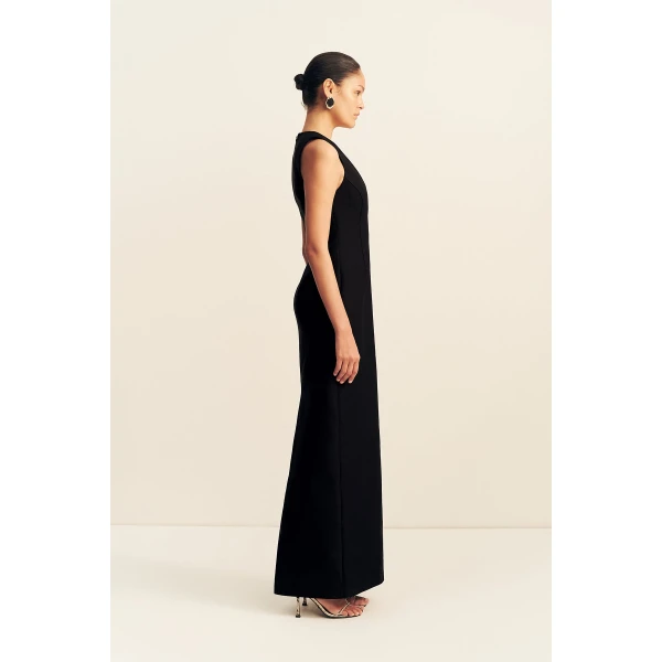 Shona Joy Otis Plunged Fitted Maxi Dress - Black - Dresses - Australian Luxury Eventwear at Luxury Shoes 