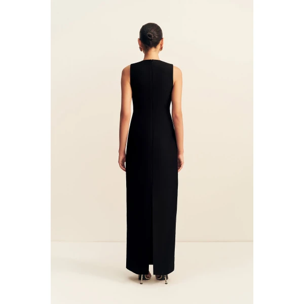 Shona Joy Otis Plunged Fitted Maxi Dress - Black - Dresses - Australian Luxury Eventwear at Luxury Shoes 
