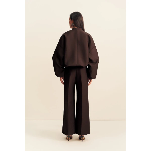 Shona Joy Otis Wide Leg Belted Pant - Ristretto - Pants - Australian Luxury Eventwear at Luxury Shoes 