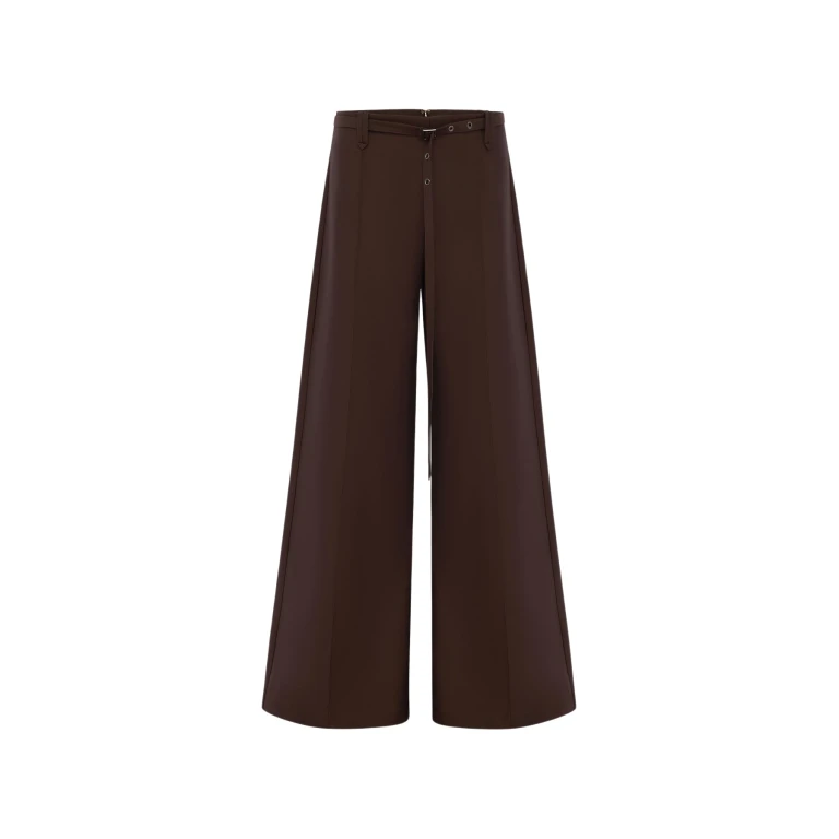 Shona Joy Otis Wide Leg Belted Pant - Ristretto - Pants - Australian Luxury Eventwear at Luxury Shoes 