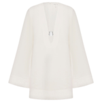 Shona Joy Paloma Plunged Long Sleeve Mini Dress - Ivory - Dresses - Australian Luxury Eventwear at Luxury Shoes 