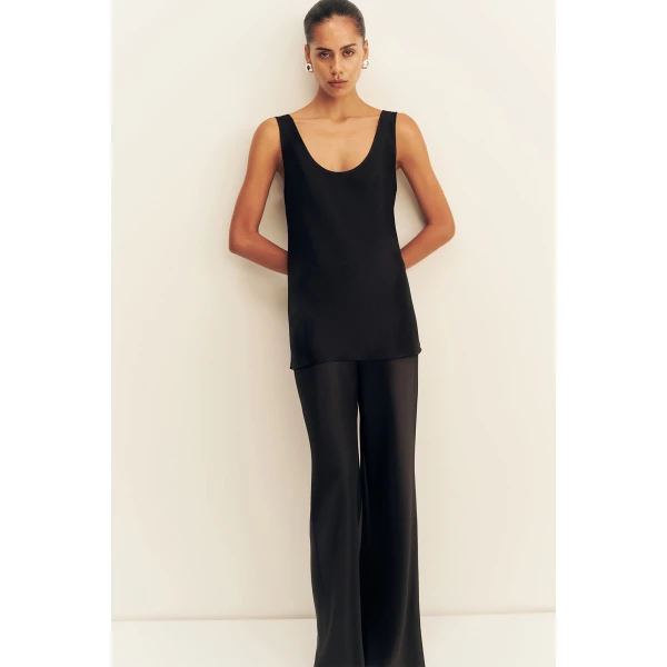 Shona Joy Savanna Bias Pant - Black - Pants - Australian Luxury Eventwear at Luxury Shoes 