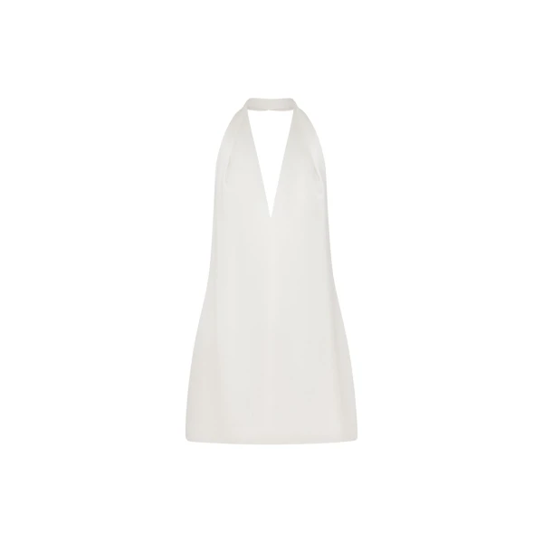 Shona Joy Savanna Halter Neck Mini Dress - Ivory - Dresses - Australian Luxury Eventwear at Luxury Shoes 