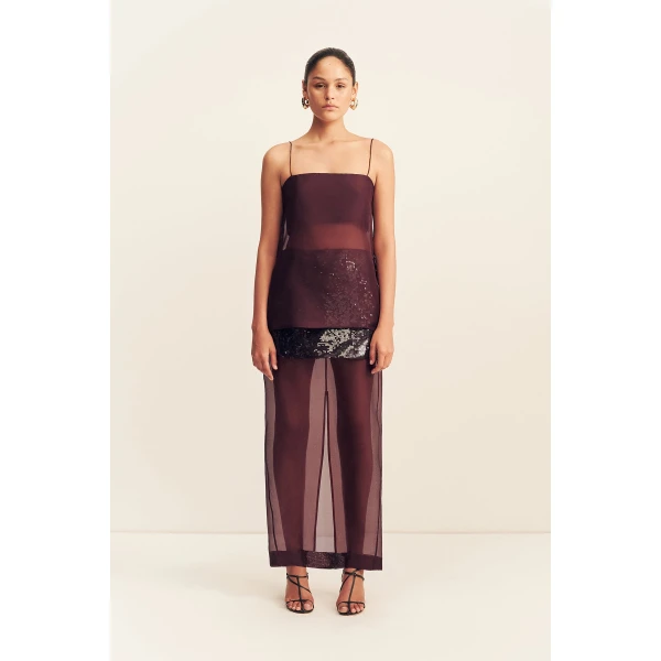 Shona Joy Tibby Silk Organza Cami - Port Royale - Tops - Australian Luxury Eventwear at Luxury Shoes 