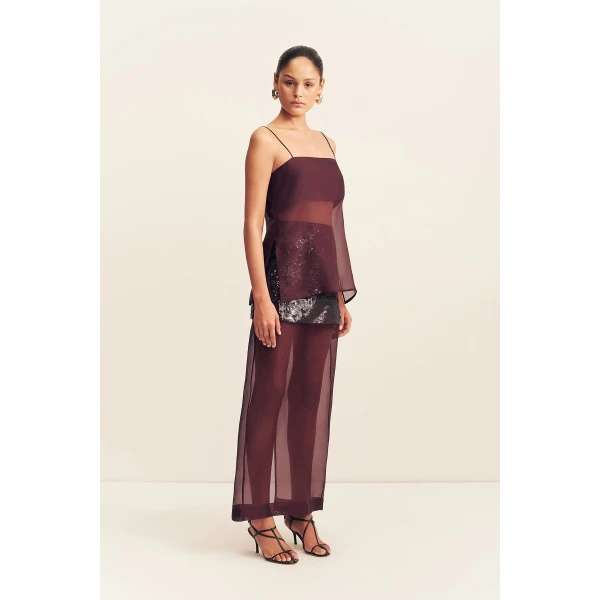 Shona Joy Tibby Silk Organza Cami - Port Royale - Tops - Australian Luxury Eventwear at Luxury Shoes 