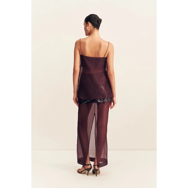 Shona Joy Tibby Silk Organza Cami - Port Royale - Tops - Australian Luxury Eventwear at Luxury Shoes 