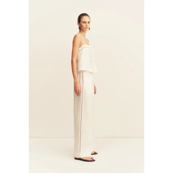 Shona Joy Tommy Linen Cami - Ivory - Tops - Australian Luxury Eventwear at Luxury Shoes 