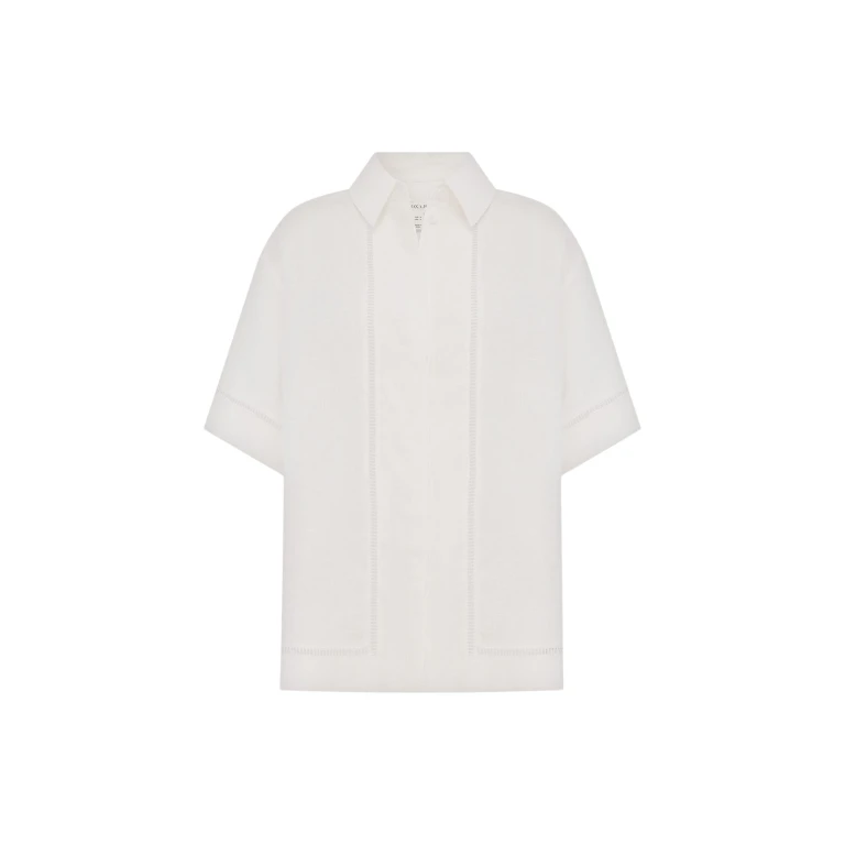 Shona Joy Tommy Linen Shirt - Ivory - Tops - Australian Luxury Eventwear at Luxury Shoes 