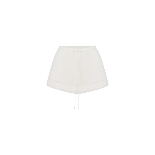 Shona Joy Tommy Linen Short - Ivory - Shorts - Australian Luxury Eventwear at Luxury Shoes 