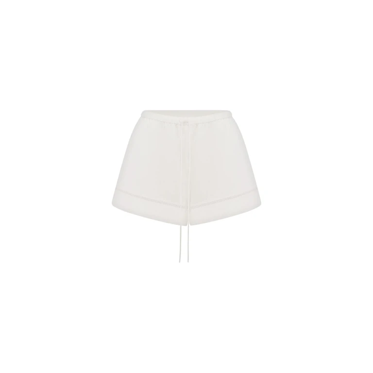 Shona Joy Tommy Linen Short - Ivory - Shorts - Australian Luxury Eventwear at Luxury Shoes 