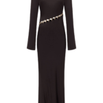 Shona Joy Winslow Asymmetric Maxi Dress With Beads - Black - Dresses - Australian Luxury Eventwear at Luxury Shoes 