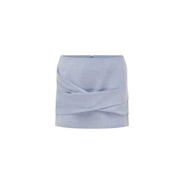 Shona Joy asher draped mini skirt - chambray blue - Skirts - Australian Luxury Eventwear at Luxury Shoes 