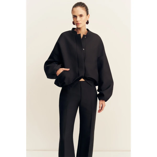 Shona Joy otis oversized bomber jacket - black - Jackets - Australian Luxury Eventwear at Luxury Shoes 