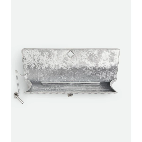 Khaite Women's Andiamo Clutch in Silver - Silver Clutch Bags - The Lotus Tote Bag - Shop at Luxury Shoes 