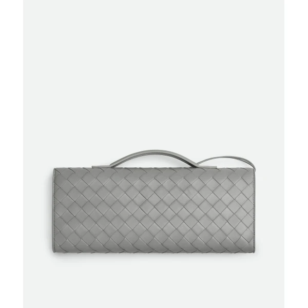 Khaite Women's Andiamo Clutch in Sterling - Silver Clutch Bags - The Lotus Tote Bag - Shop at Luxury Shoes 