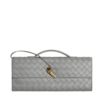 Khaite Women's Andiamo Clutch in Sterling - Silver Clutch Bags - The Lotus Tote Bag - Shop at Luxury Shoes 