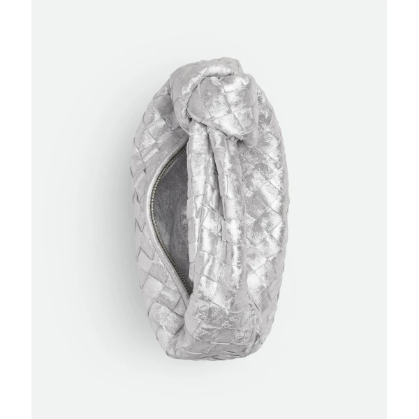Khaite Women's Mini Jodie in Silver - Silver Mini Bags - The Lotus Tote Bag - Shop at Luxury Shoes 