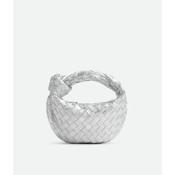 Khaite Women's Mini Jodie in Silver - Silver Mini Bags - The Lotus Tote Bag - Shop at Luxury Shoes 
