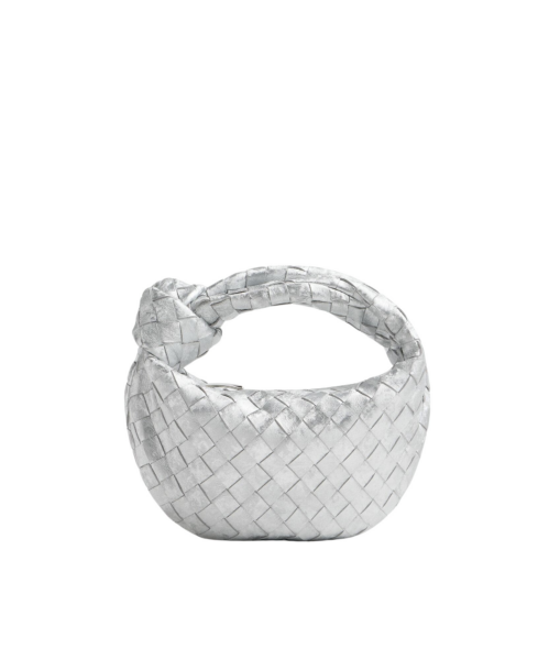 Khaite Women's Mini Jodie in Silver - Silver Mini Bags - The Lotus Tote Bag - Shop at Luxury Shoes 