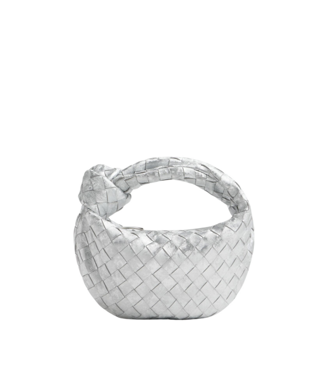 Khaite Women's Mini Jodie in Silver - Silver Mini Bags - The Lotus Tote Bag - Shop at Luxury Shoes 