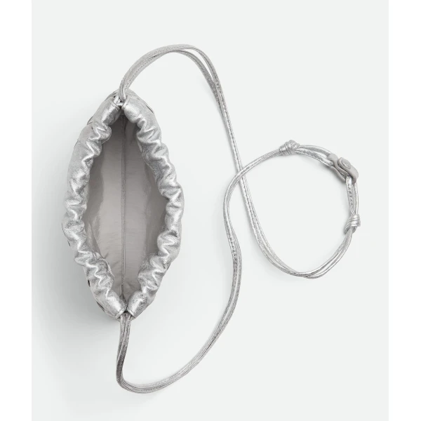 Khaite Women's Small Dustbag in Silver - Silver Shoulder & Crossbody Bags - The Lotus Tote Bag - Shop at Luxury Shoes 