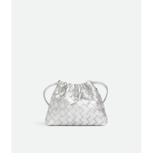 Khaite Women's Small Dustbag in Silver - Silver Shoulder & Crossbody Bags - The Lotus Tote Bag - Shop at Luxury Shoes 