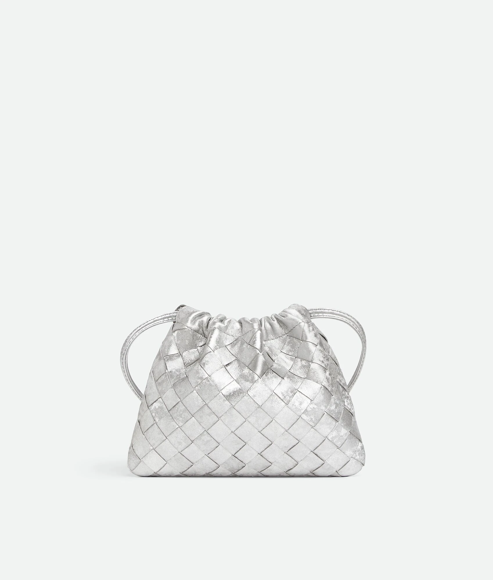 Khaite Women's Small Dustbag in Silver - Silver Shoulder & Crossbody Bags - The Lotus Tote Bag - Shop at Luxury Shoes Khaite Women's Small Dustbag in Silver - Silver Shoulder & Crossbody Bags - The Lotus Tote Bag - Shop at Luxury Shoes