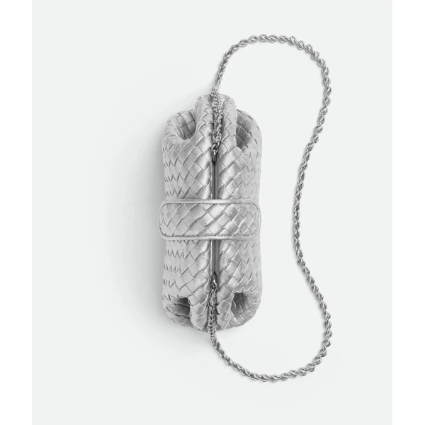 Khaite Women's Small Lauren 1980 in Silver - Silver Shoulder & Crossbody Bags - The Lotus Tote Bag - Shop at Luxury Shoes 