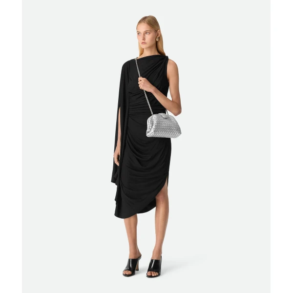 Khaite Women's Small Lauren 1980 in Silver - Silver Shoulder & Crossbody Bags - The Lotus Tote Bag - Shop at Luxury Shoes 