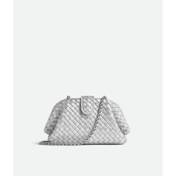 Khaite Women's Small Lauren 1980 in Silver - Silver Shoulder & Crossbody Bags - The Lotus Tote Bag - Shop at Luxury Shoes 
