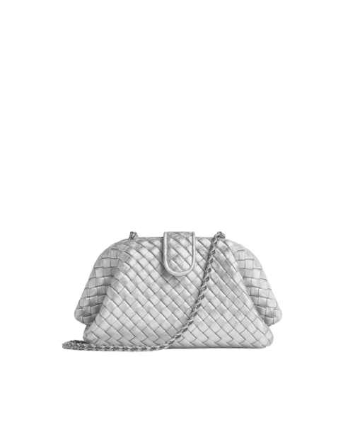 Khaite Women's Small Lauren 1980 in Silver - Silver Shoulder & Crossbody Bags - The Lotus Tote Bag - Shop at Luxury Shoes 