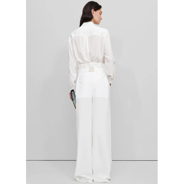 The Frankie Shop 3D-Collar Shirt - Ivory - Oversized Minimalist Tops in Ivory - Shop at Luxury Shoes 