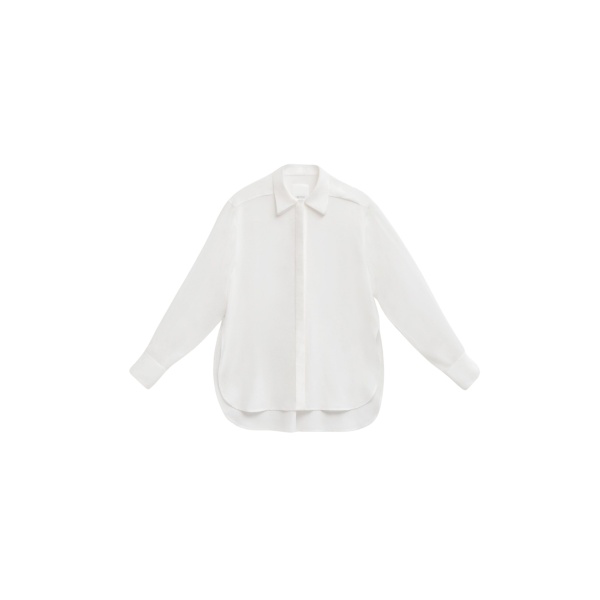 The Frankie Shop 3D-Collar Shirt - Ivory - Oversized Minimalist Tops in Ivory - Shop at Luxury Shoes 