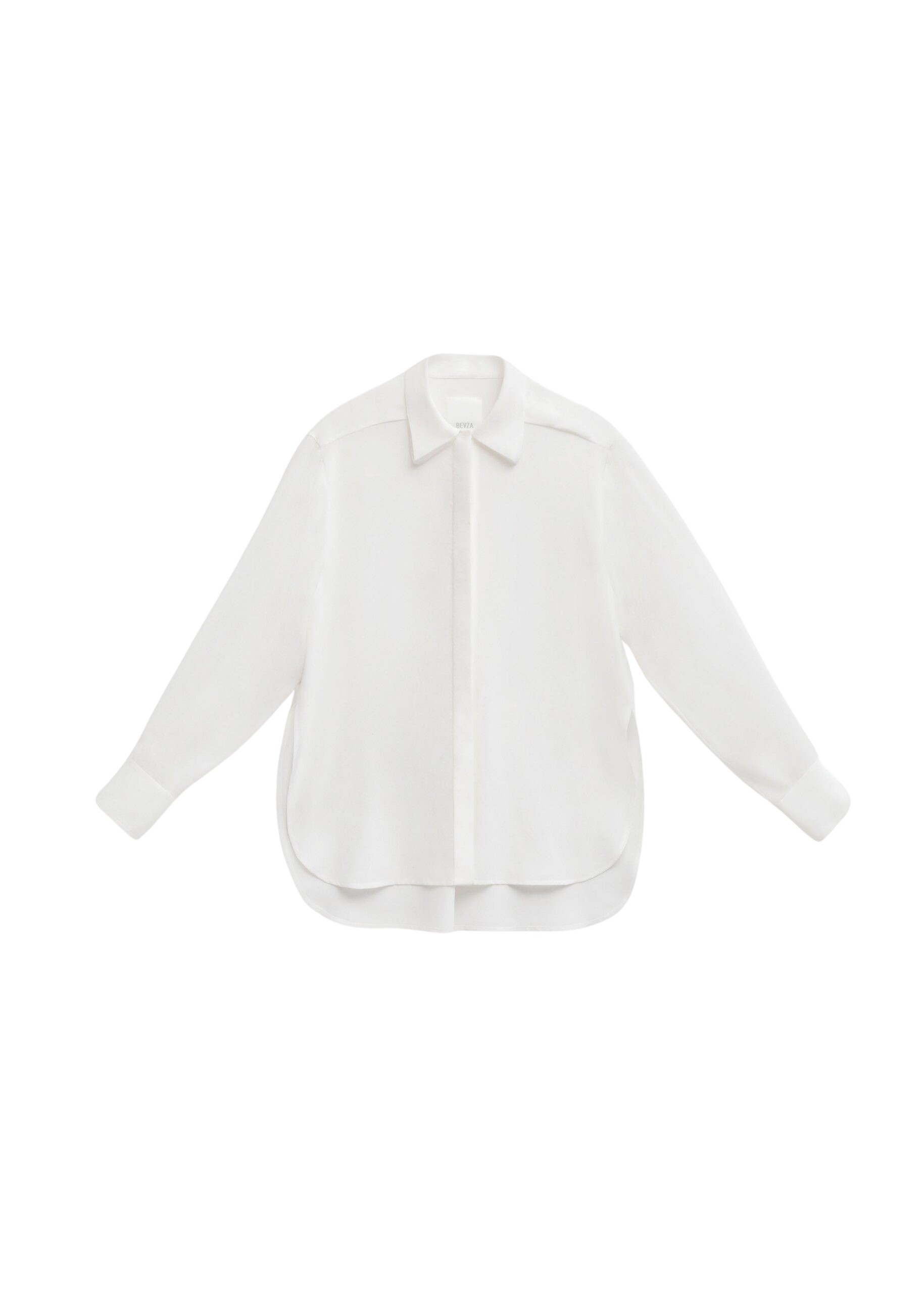 The Frankie Shop 3D-Collar Shirt - Ivory - Oversized Minimalist Tops in Ivory - Shop at Luxury Shoes 