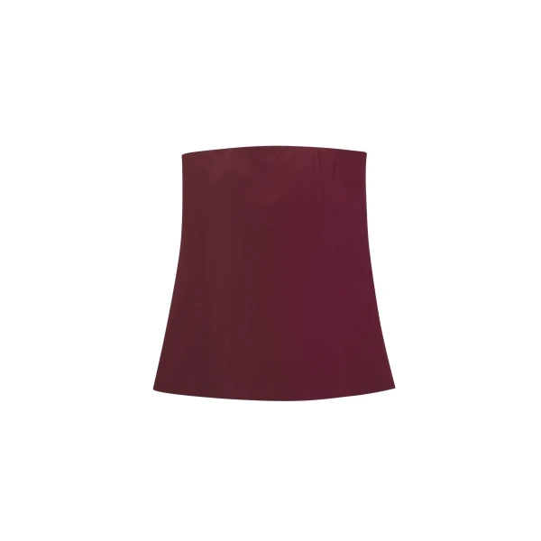 The Frankie Shop Abbie Strapless Top - Burgundy - Oversized Minimalist Jackets in Red - Shop at Luxury Shoes 