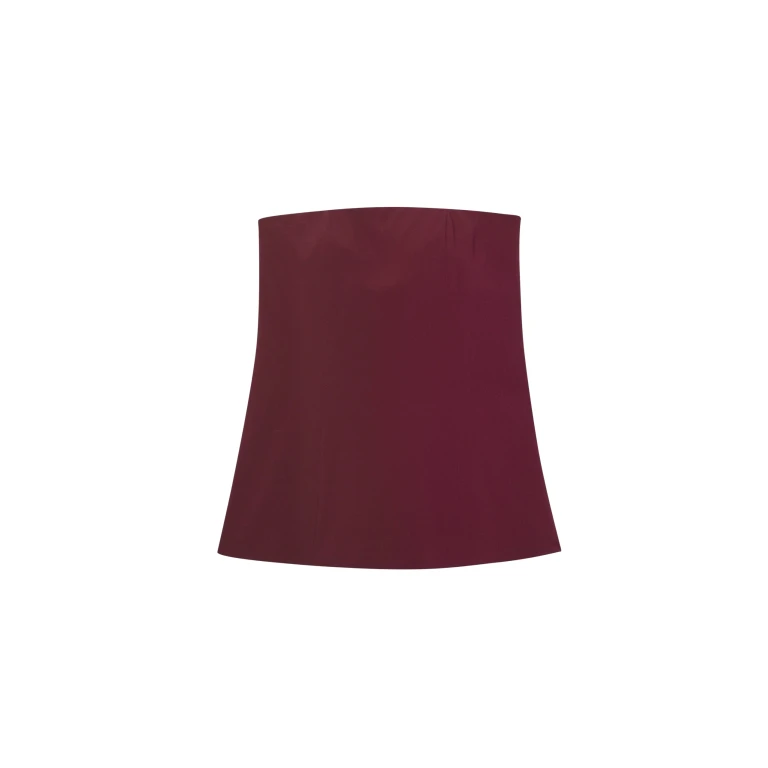 The Frankie Shop Abbie Strapless Top - Burgundy - Oversized Minimalist Jackets in Red - Shop at Luxury Shoes 